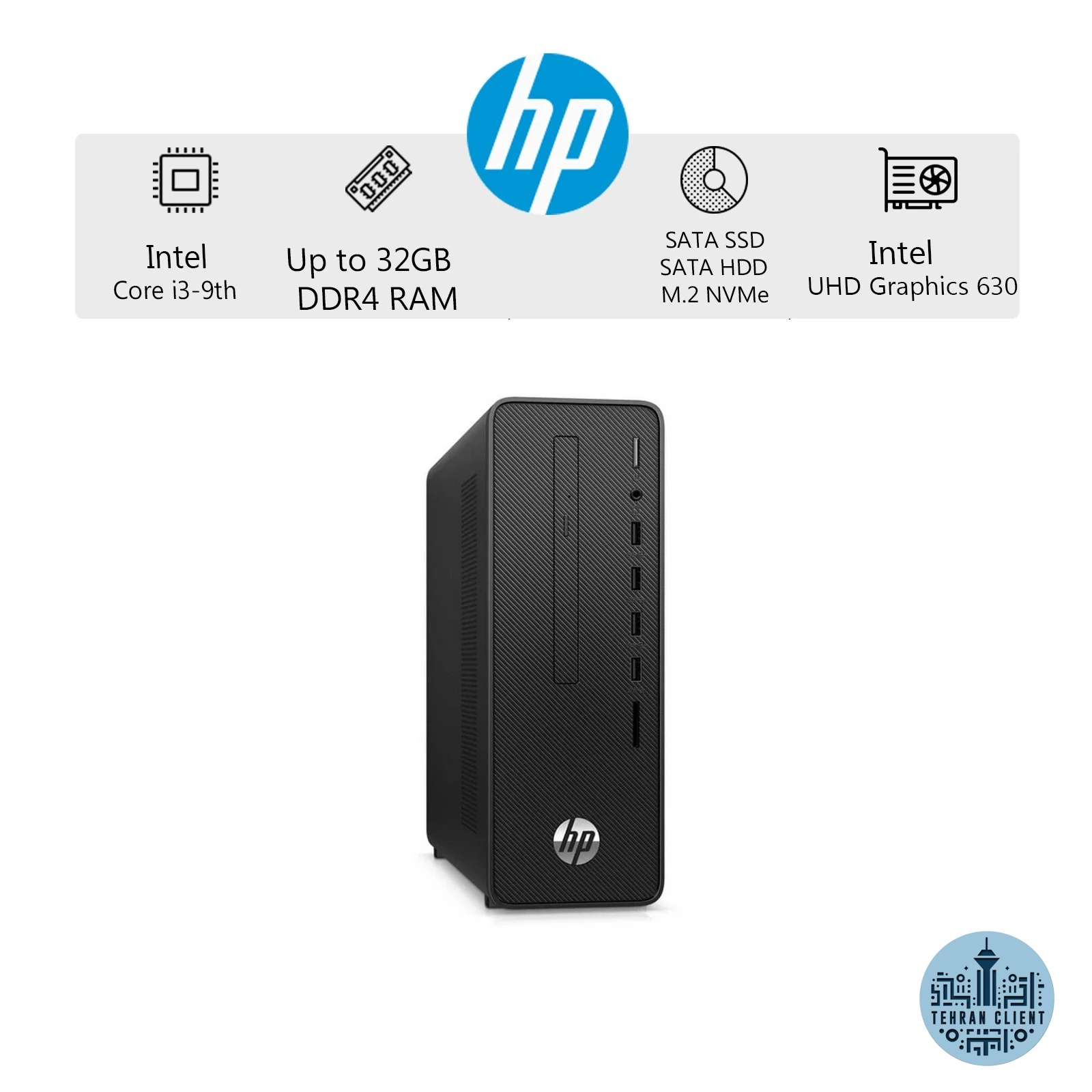 کامپیوتر دسکتاپ HP 280 G3 Small Form Factor (i3-9th gen)
