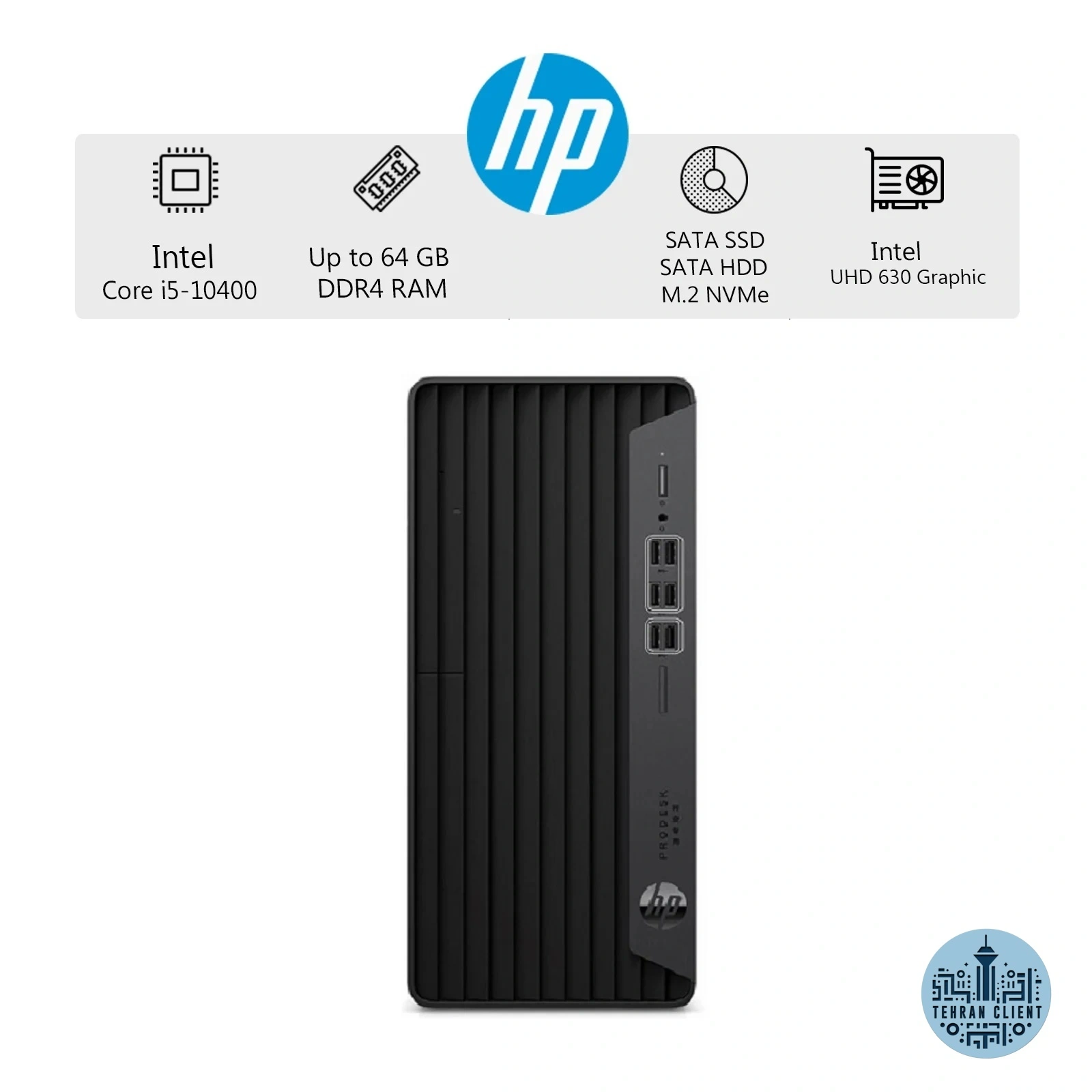 کامپیوتر دسکتاپ HP ProDesk 480 G7 (i5-10400)