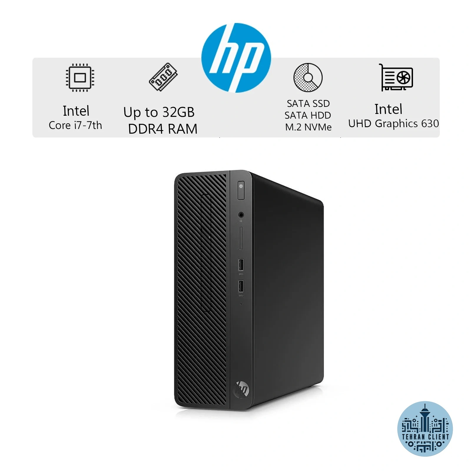 کامپیوتر دسکتاپ HP EliteDesk 280 G3 (i7-7th gen)